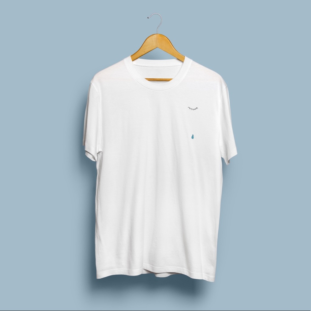 ‘Crying’ Handmade Embroidered Tee - Picture 2 of 6
